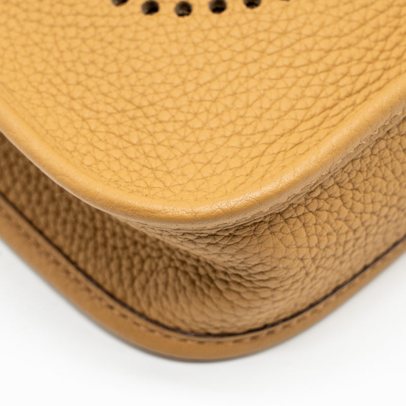Hermes Mini Evelyne Clemence Biscuit/Camel GHW Stamp Z