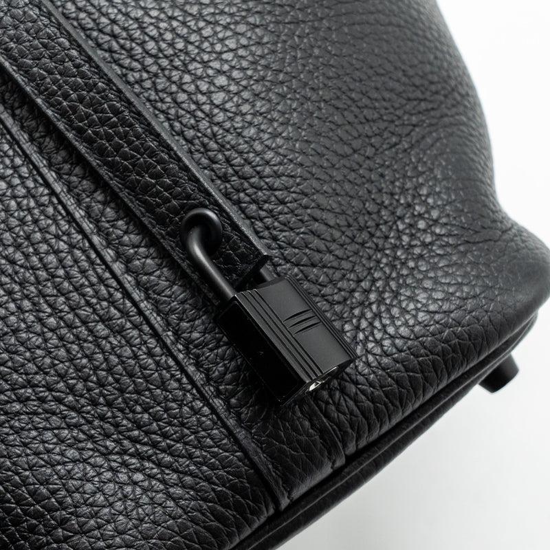 Hermes picotin 18 lock bag clemence so black with black hardware Stamp Z