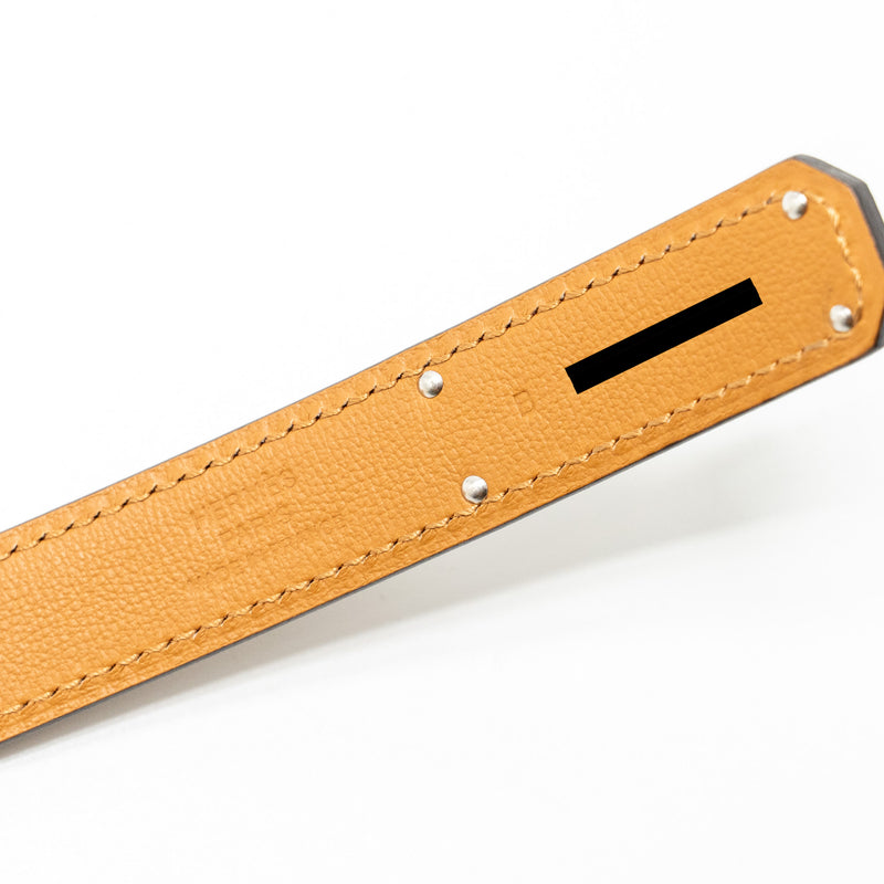 Hermes Kelly 18 Belt Epsom Etoupe SHW Stamp B