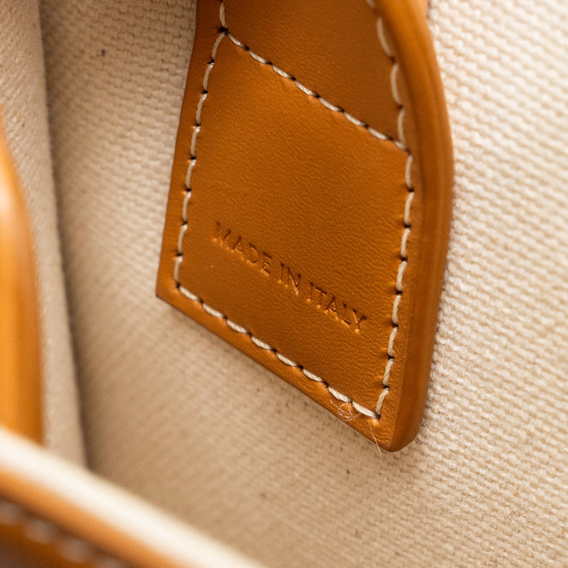Celine Mini Vertical Cabas Canvas/Calfskin Multicolour GHW