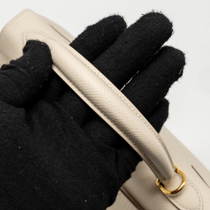 Hermes Kelly 25 epsom Craie GHW stamp Y