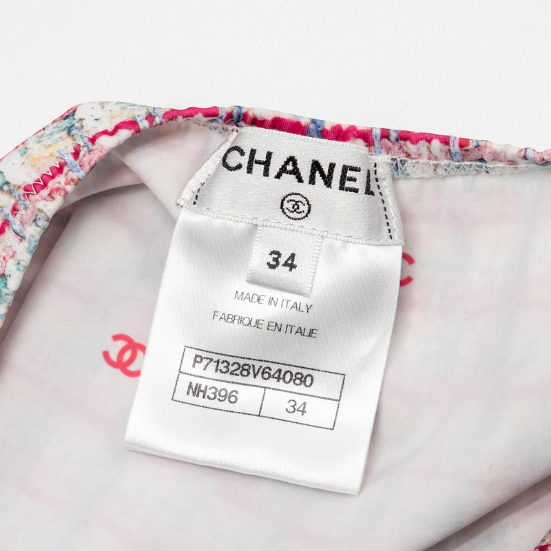 Chanel size 34 swimwear set Polyester/Elastane pink