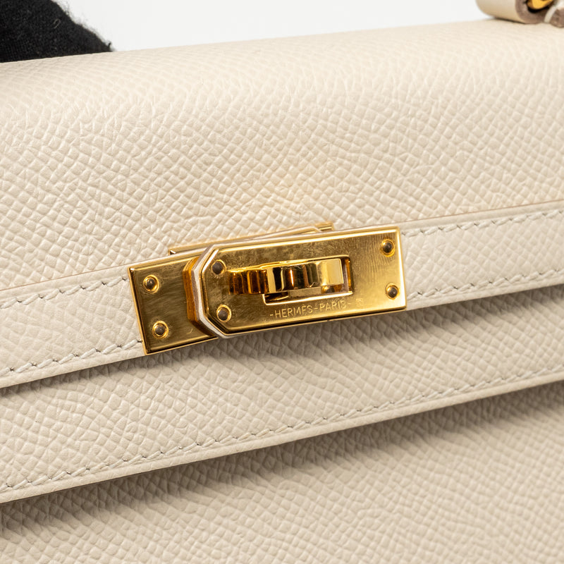 Hermes Kelly 25 epsom Craie GHW stamp Y
