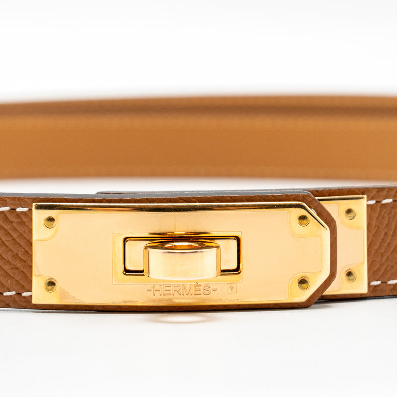 Hermes Kelly 18 Belt Epsom Gold RGHW Stamp B