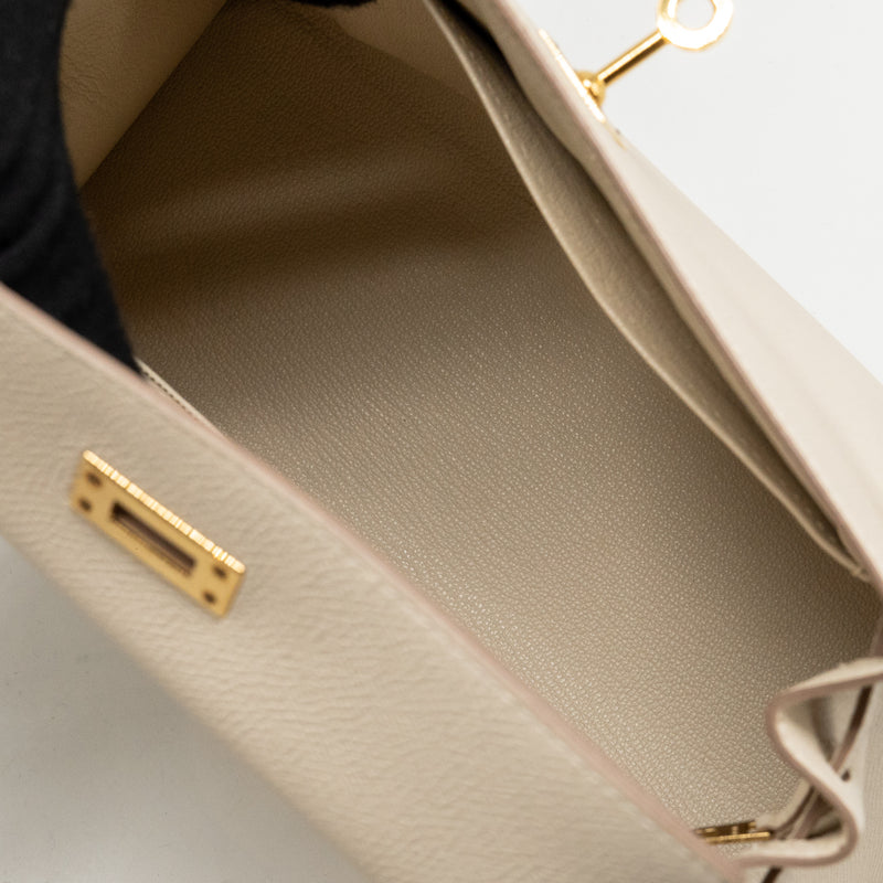 Hermes Kelly 25 epsom Craie GHW stamp Y