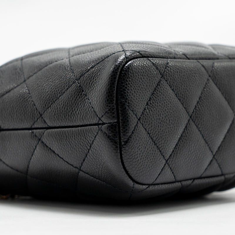 Chanel 25c Quilted Hobo Bag Caviar Black LGHW (microchip)