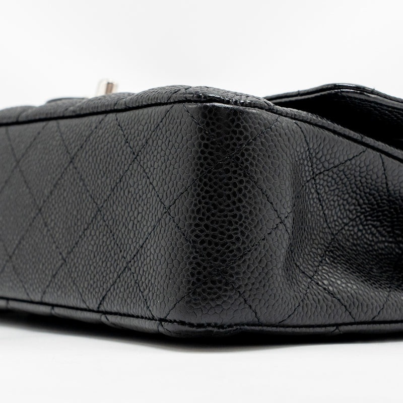 CHANEL Medium Classic Double Flap Bag Caviar Black SHW
