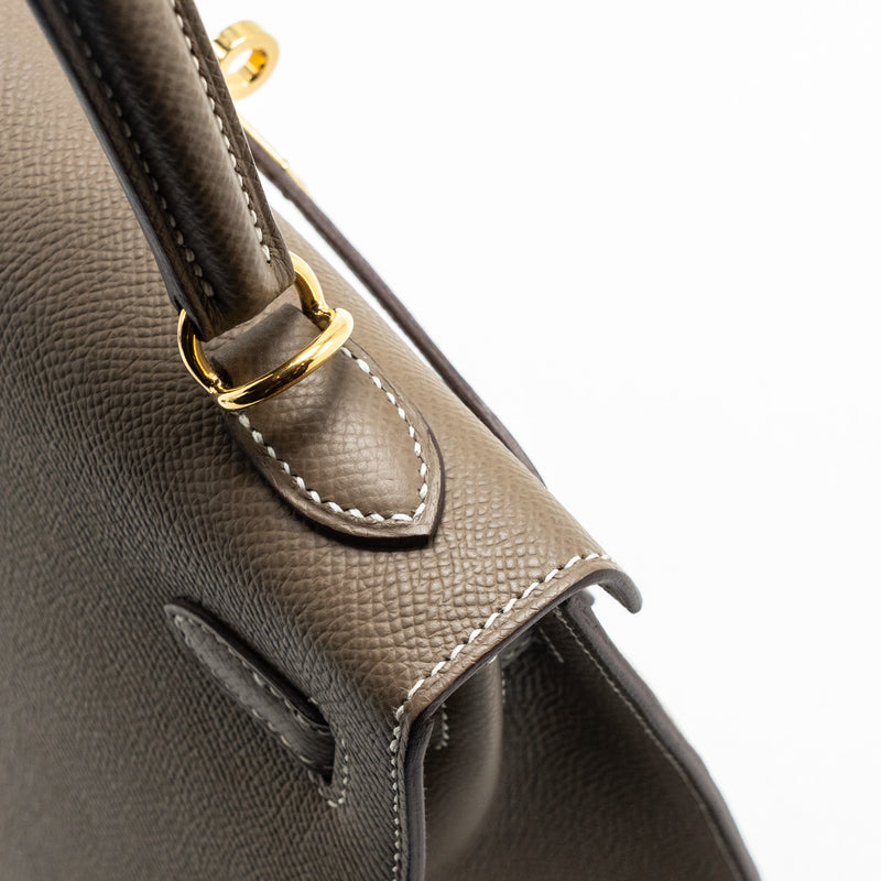 Hermes Kelly 25 Epsom etoupe GHW stamp B