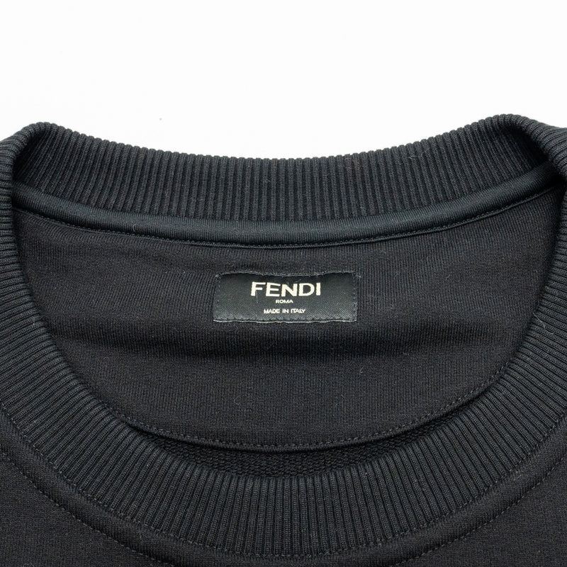 Fendi size XL FF print sweatshirt Viscose black