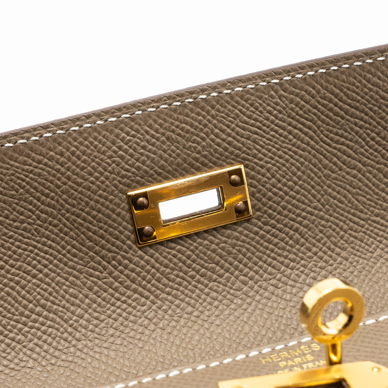 Hermes Kelly 25 Epsom etoupe GHW stamp B