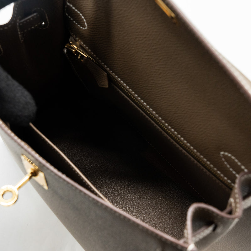 Hermes Kelly 25 Epsom etoupe GHW stamp B