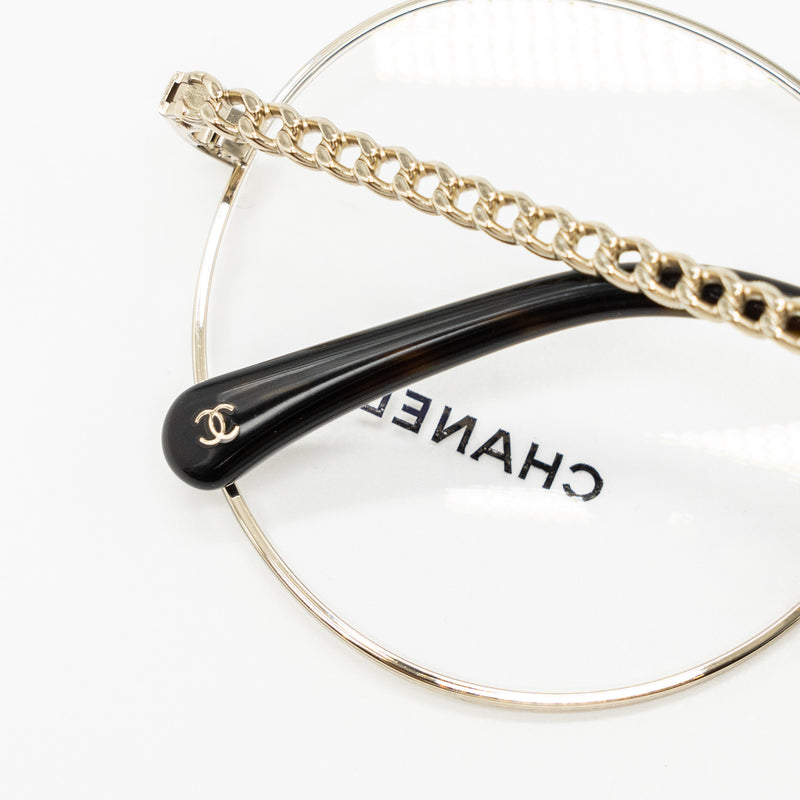 Chanel round glasses frames silver tone