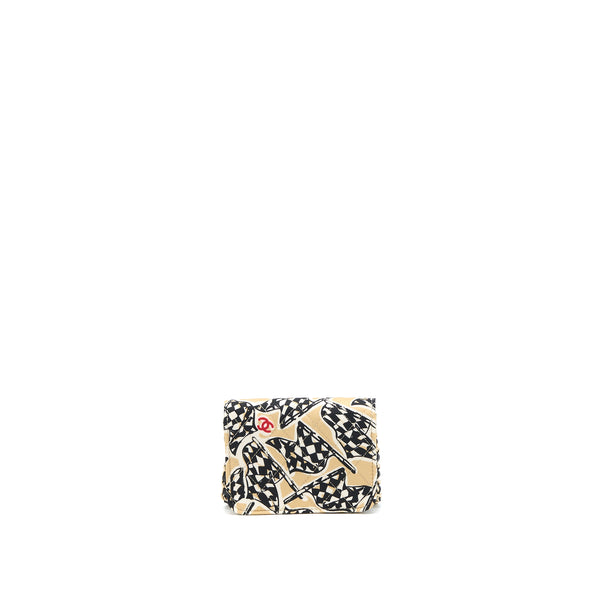 Chanel Mini Flap Bag with Chain Fabric Multicolour LGHW (Microchip)