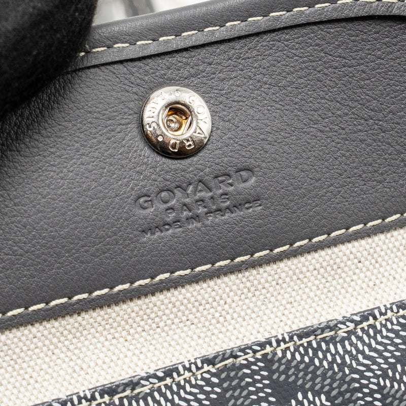 Goyard Mini Anjou Tote Bag Goyardine Canvas Grey SHW