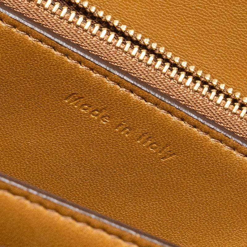 Celine Medium Classic Box Bag Calfskin Brown GHW