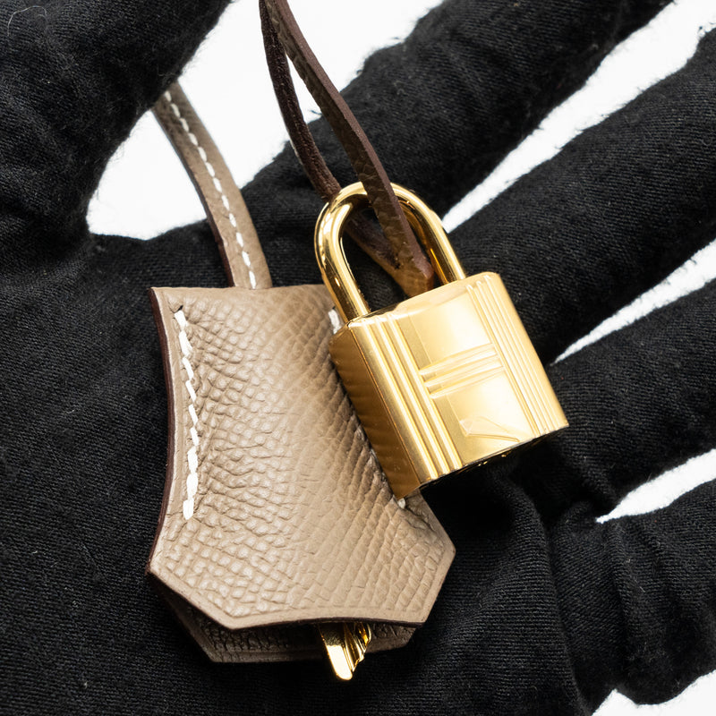 Hermes Kelly 25 Epsom etoupe GHW stamp B