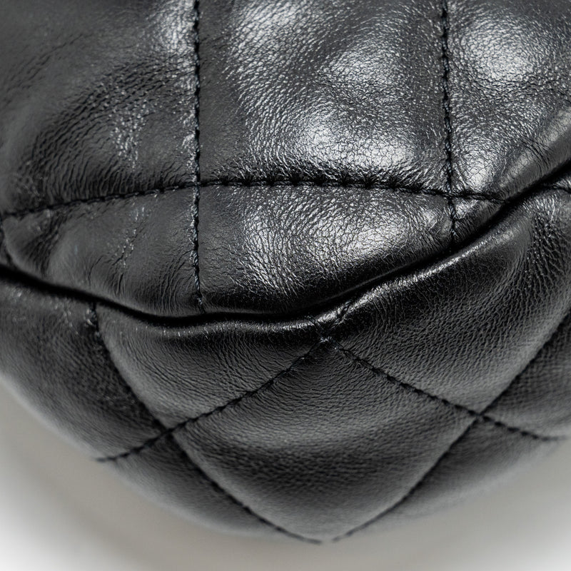 Chanel 22K Hobo Shoulder Bag Lambskin Black GHW (Microchip)