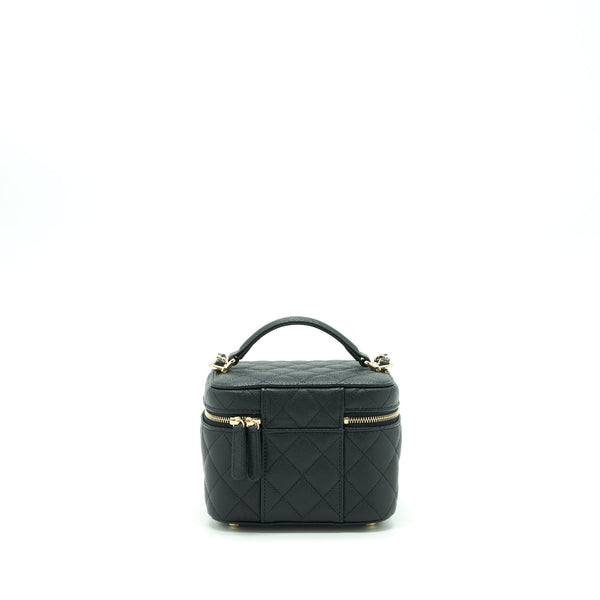 Chanel 22S Top Handle Vanity Caviar Black LGHW (Microchip)