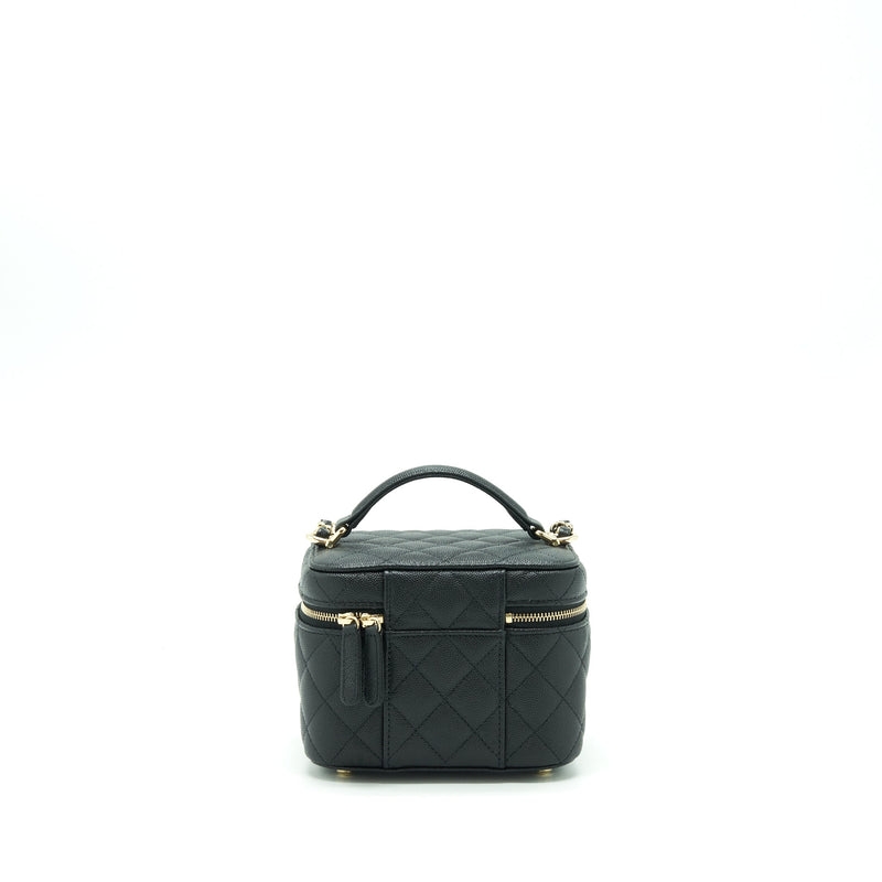 Chanel 22S Top Handle Vanity Caviar Black LGHW (Microchip)