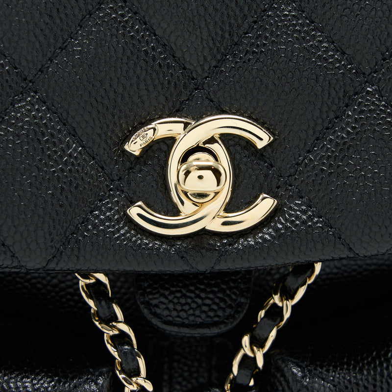 Chanel 23p Mini Triple Pack Backpack Caviar Black LGHW (Microchip)