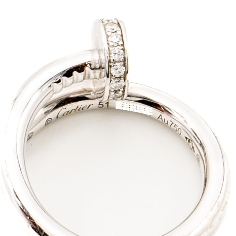 Cartier size 51 juste un Clou ring white gold/diamonds