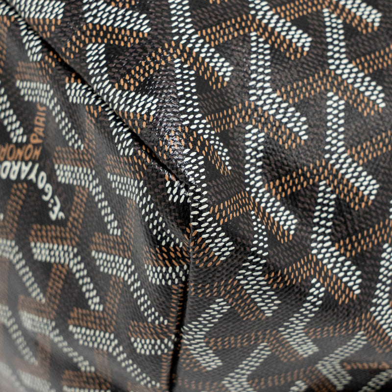 Goyard Saint Louis PM Tote Bag Goyardine Canvas/Calfskin Black
