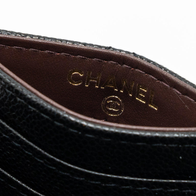 Chanel 23K Card Holder Caviar Black GHW(Microchip)
