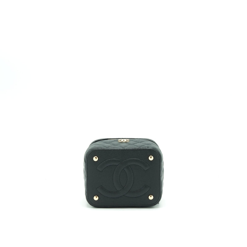 Chanel 22S Top Handle Vanity Caviar Black LGHW (Microchip)