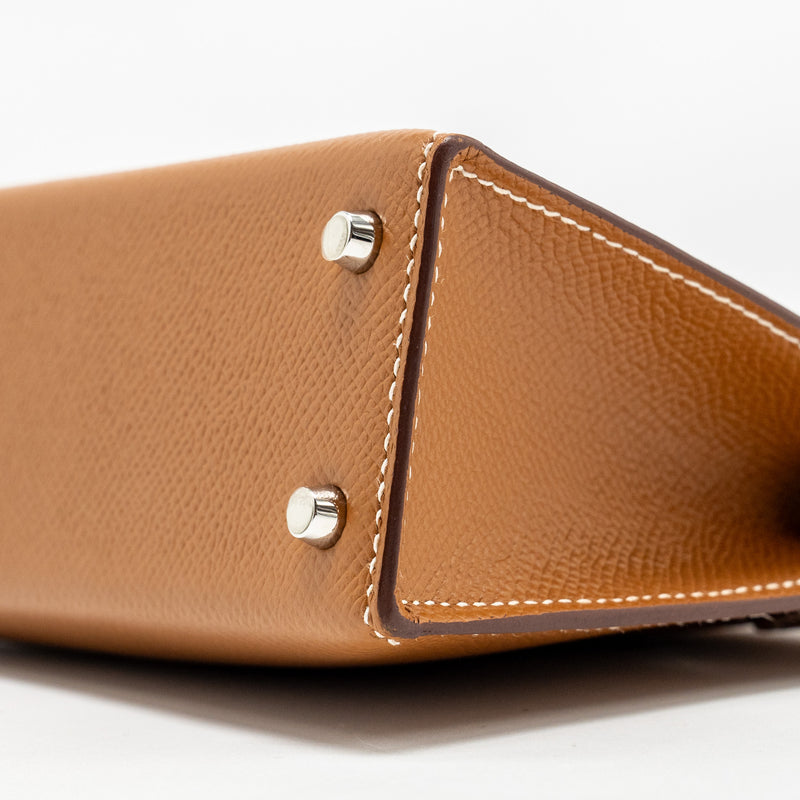 Hermes Mini Kelly II Epsom Gold SHW STAMP U