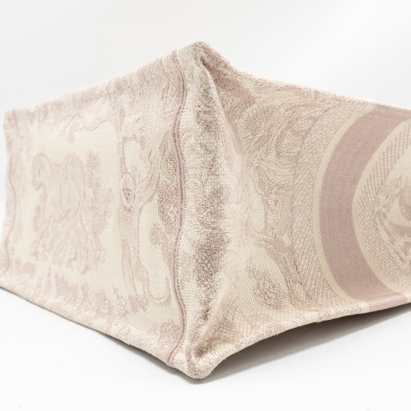 Dior Medium Book Tote Pink Toile de Jouy Embroidery