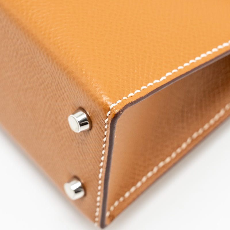 Hermes Mini Kelly II Epsom Gold SHW STAMP U