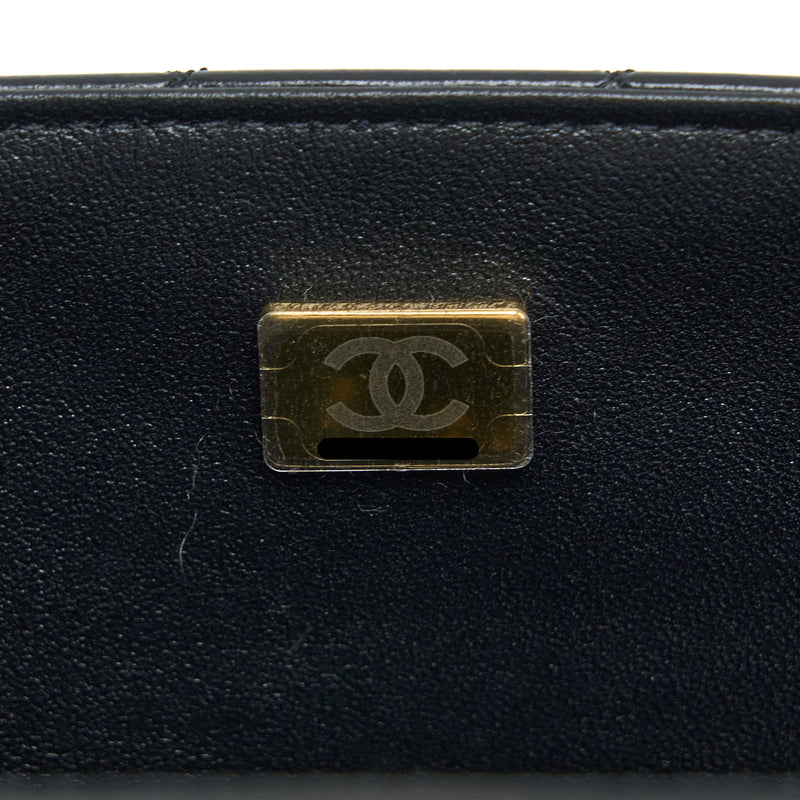 Chanel Classic Mini Rectangular Flap Bag Lambskin Black LGHW (Microchip)