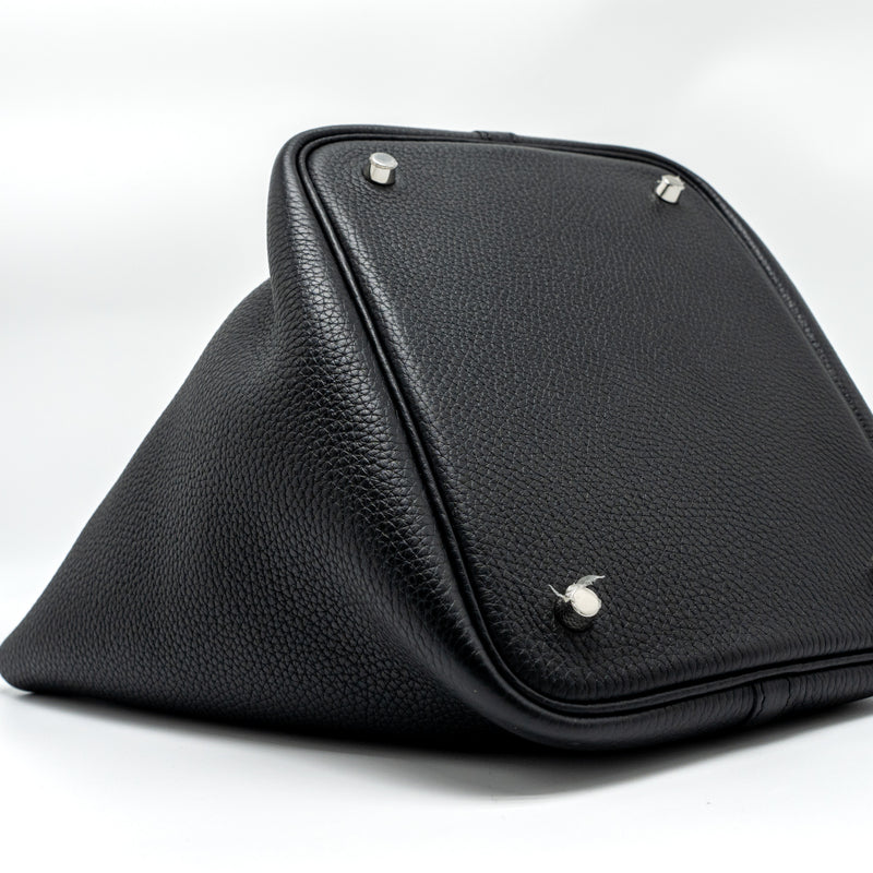 Hermes Picotin 22 Lock Bag Clemence Black SHW Stamp D