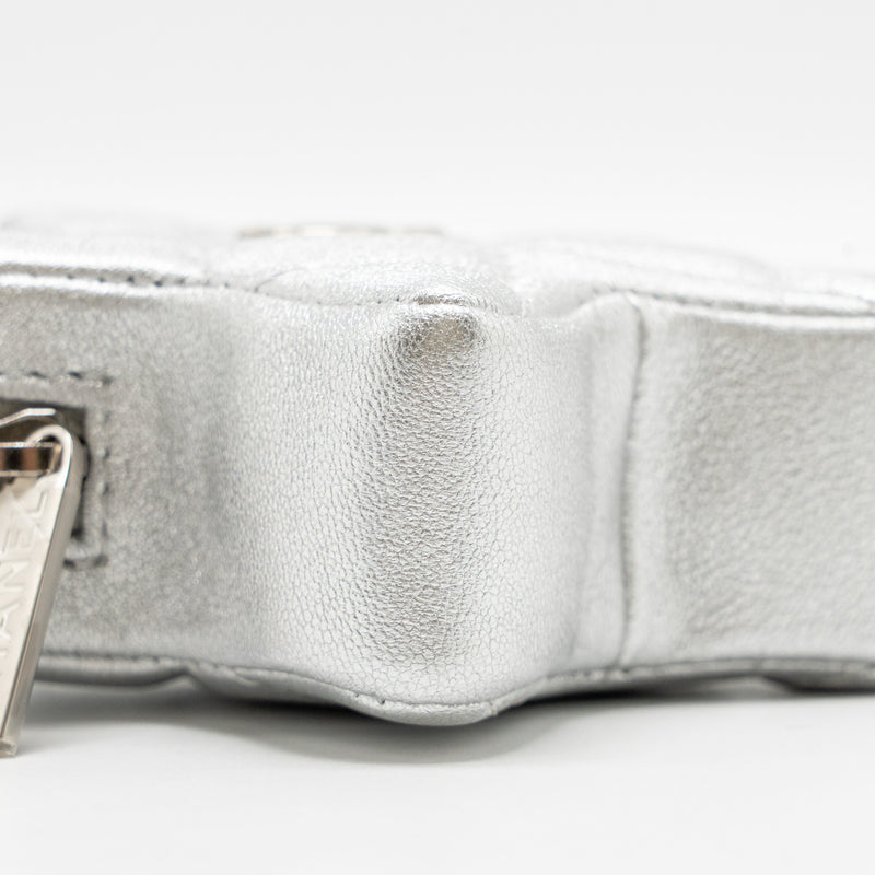 Chanel Star Coin Purse/Bag Charm Lambskin Silver SHW(microchip)