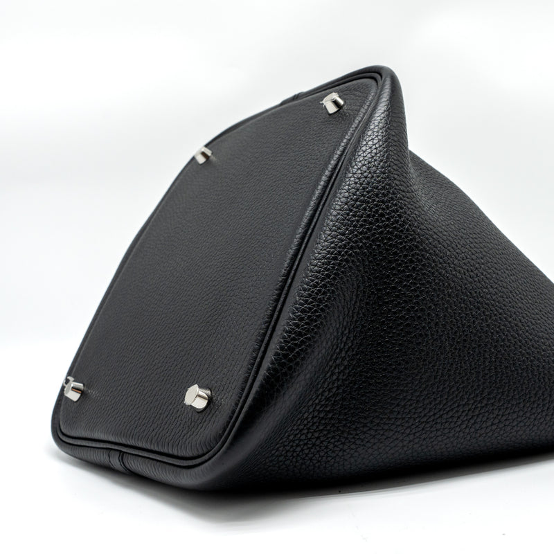 Hermes Picotin 22 Lock Bag Clemence Black SHW Stamp D