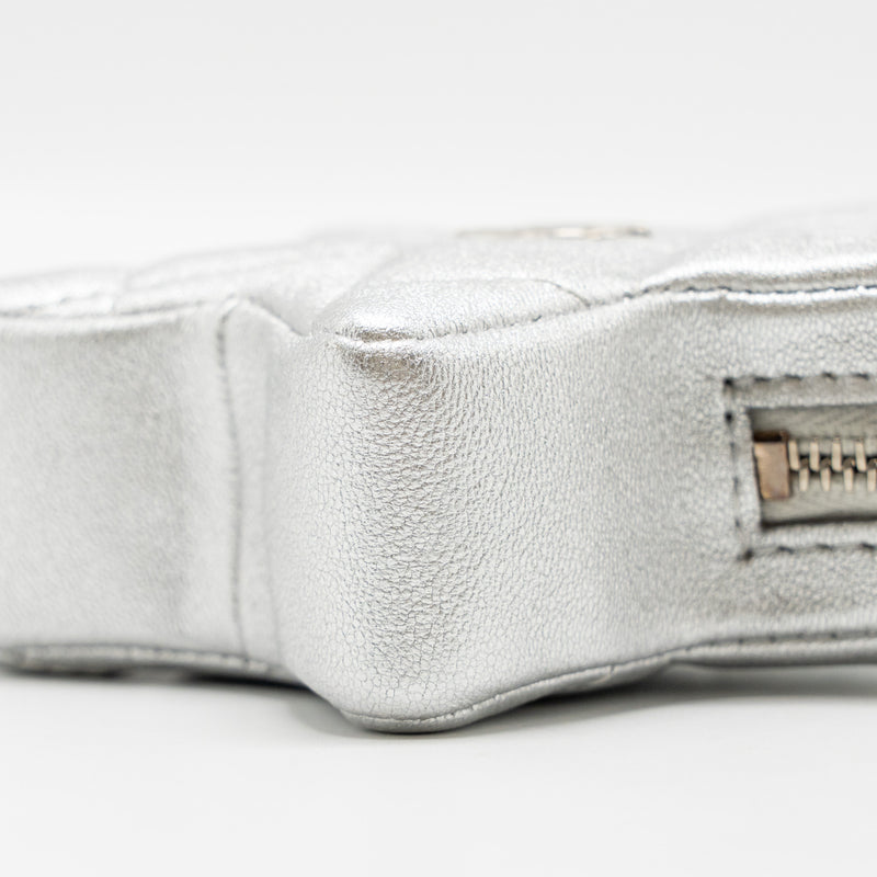 Chanel Star Coin Purse/Bag Charm Lambskin Silver SHW(microchip)