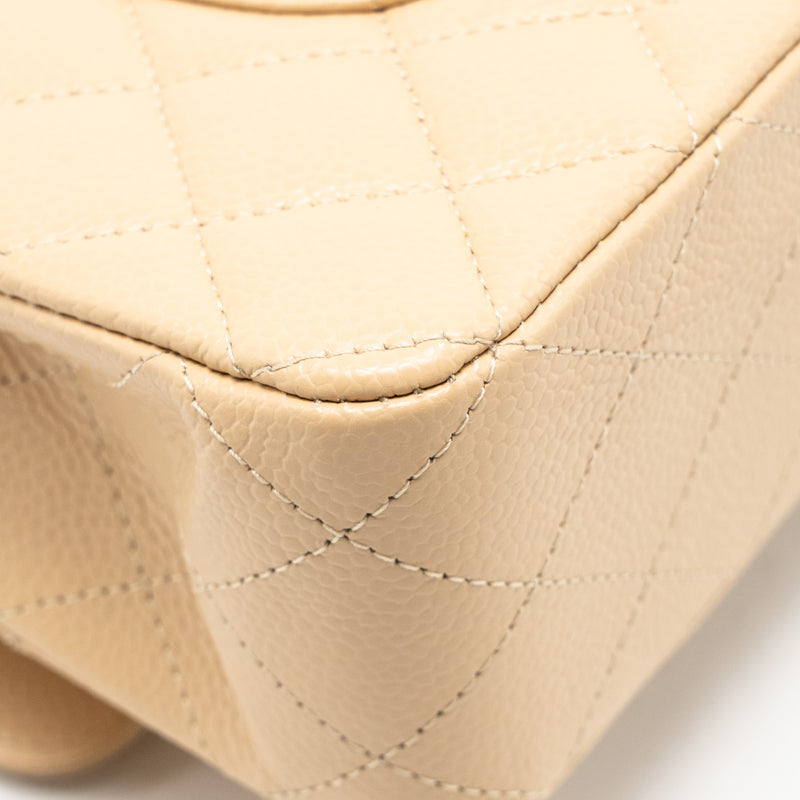 Chanel Medium Classic Double Flap Bag Caviar Beige GHW (microchip)
