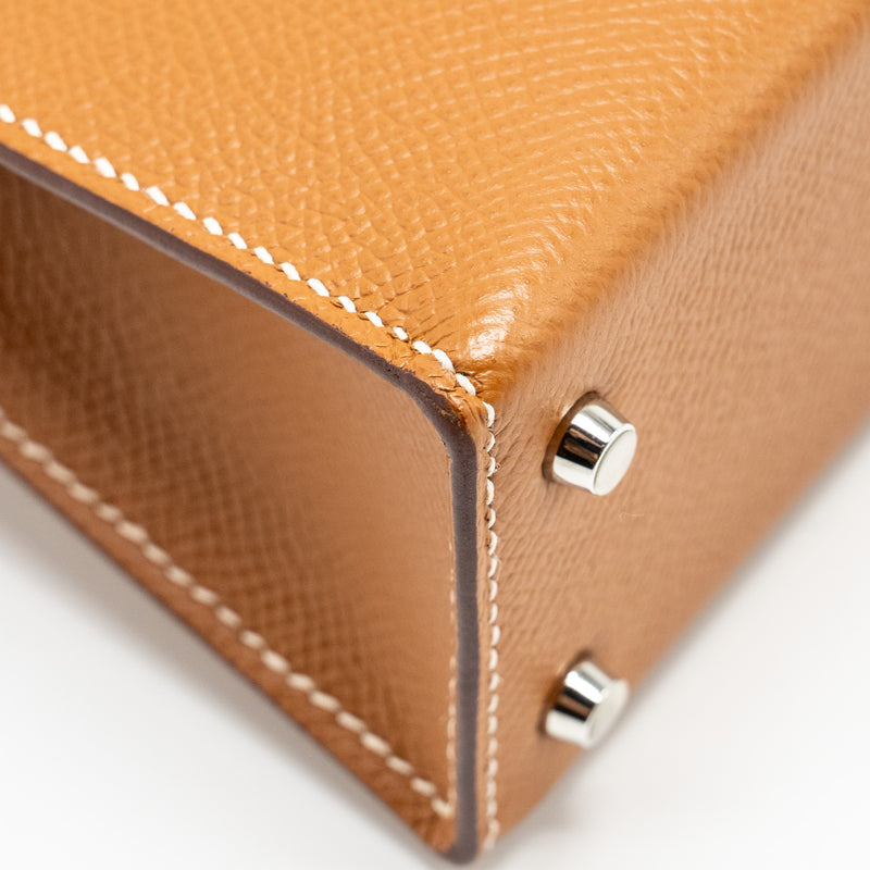 Hermes Mini Kelly II Epsom Gold SHW STAMP U
