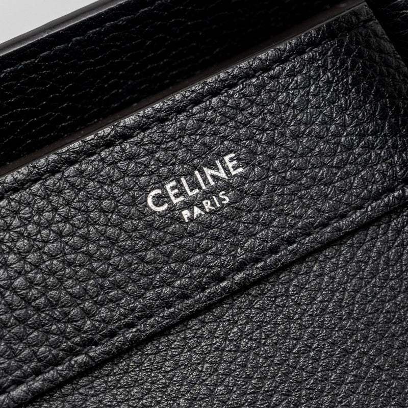 Celine nano luggage bag calfskin black SHW