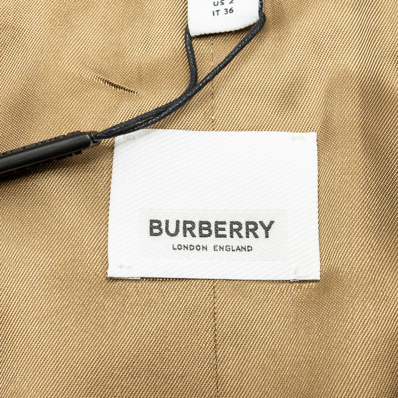 Burberry Size IT36 Monogram Print Slim-Fit Blazer Silk Tawny