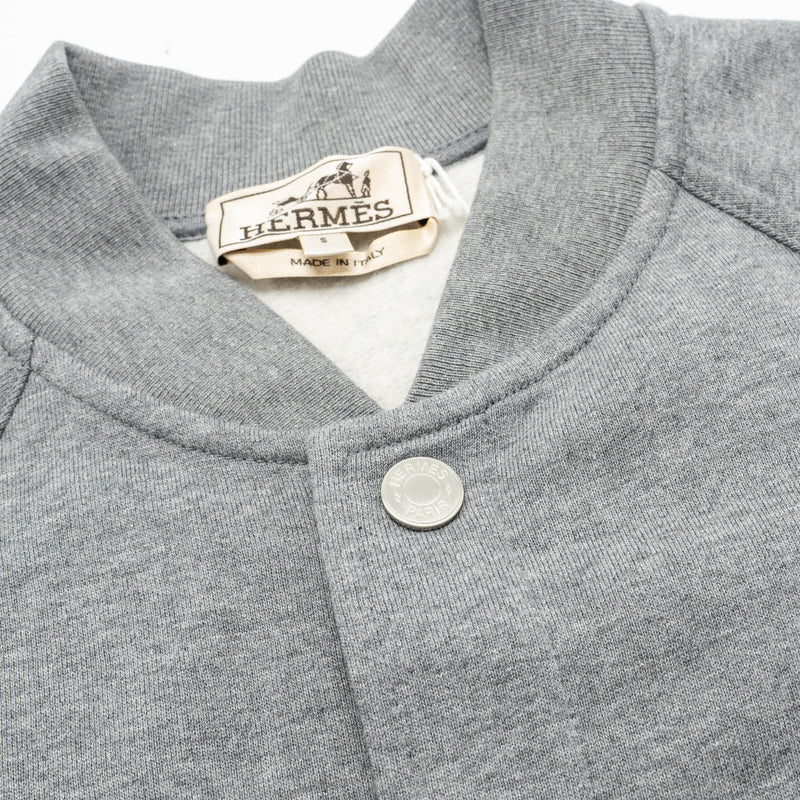 Hermes size S Quarterb H varsity jacket Cotton Gris