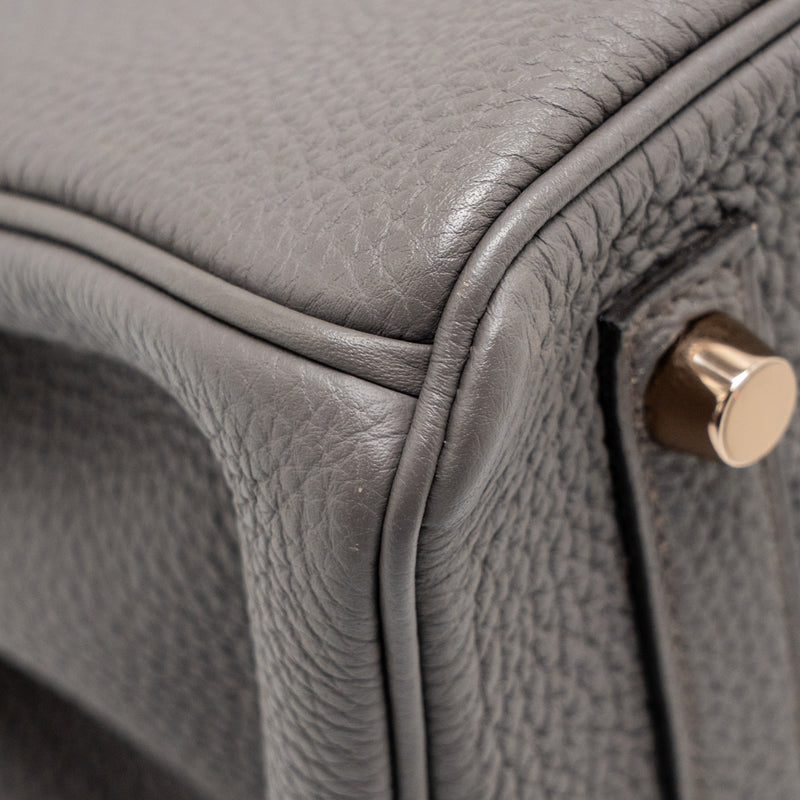 Hermes Birkin 25 Togo Gris Etain RGHW Stamp D
