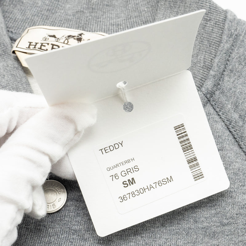 Hermes size S Quarterb H varsity jacket Cotton Gris