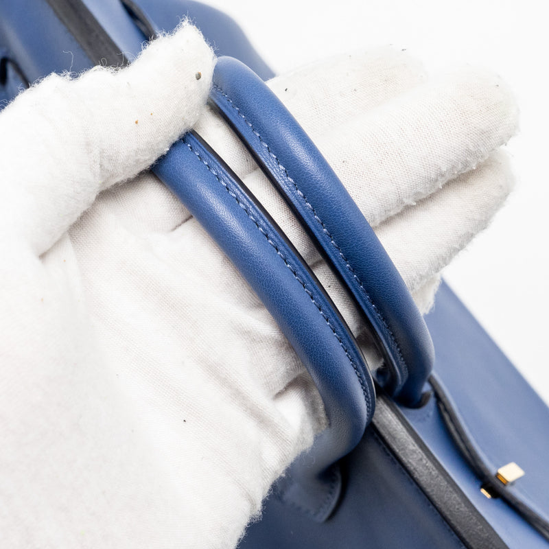 Hermes Birkin 25 Swift Blue Brighton GHW stamp C