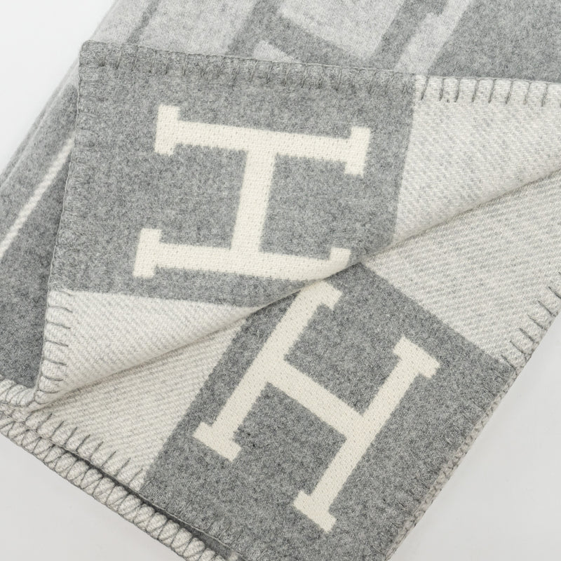 Hermes Avalon Throw Blanket GRIS Clair