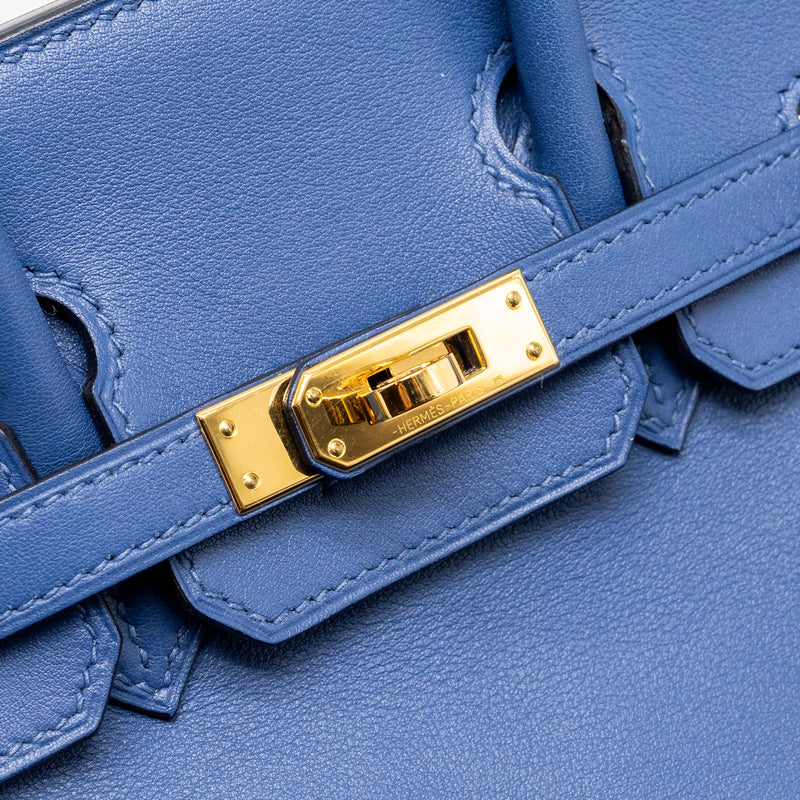 Hermes Birkin 25 Swift Blue Brighton GHW stamp C