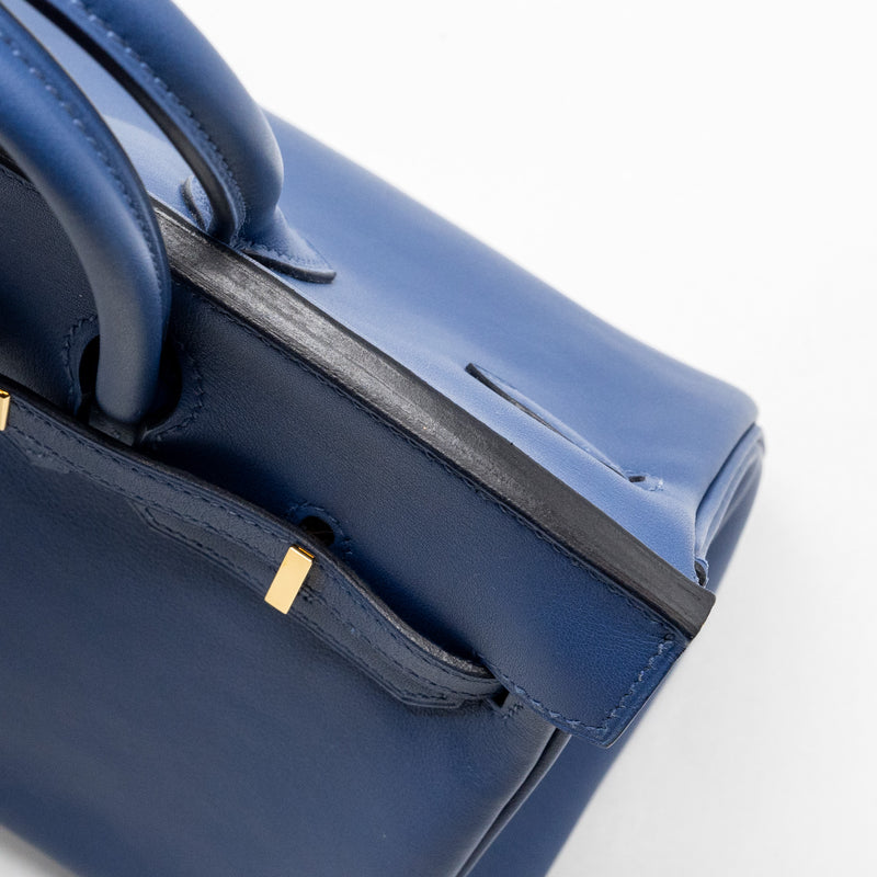 Hermes Birkin 25 Swift Blue Brighton GHW stamp C