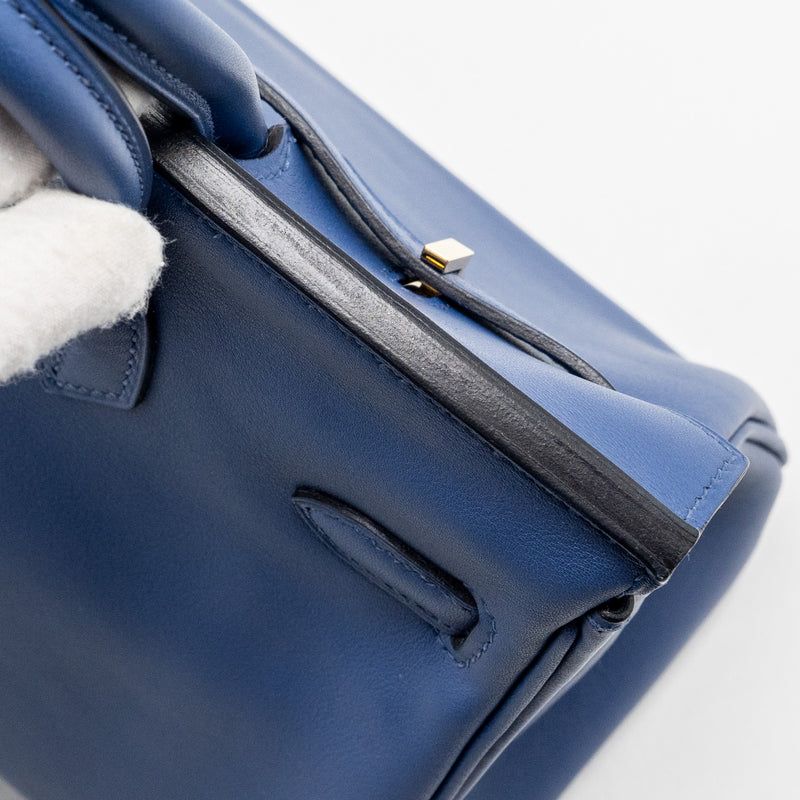Hermes Birkin 25 Swift Blue Brighton GHW stamp C