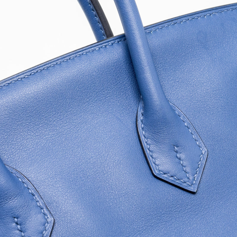 Hermes Birkin 25 Swift Blue Brighton GHW stamp C