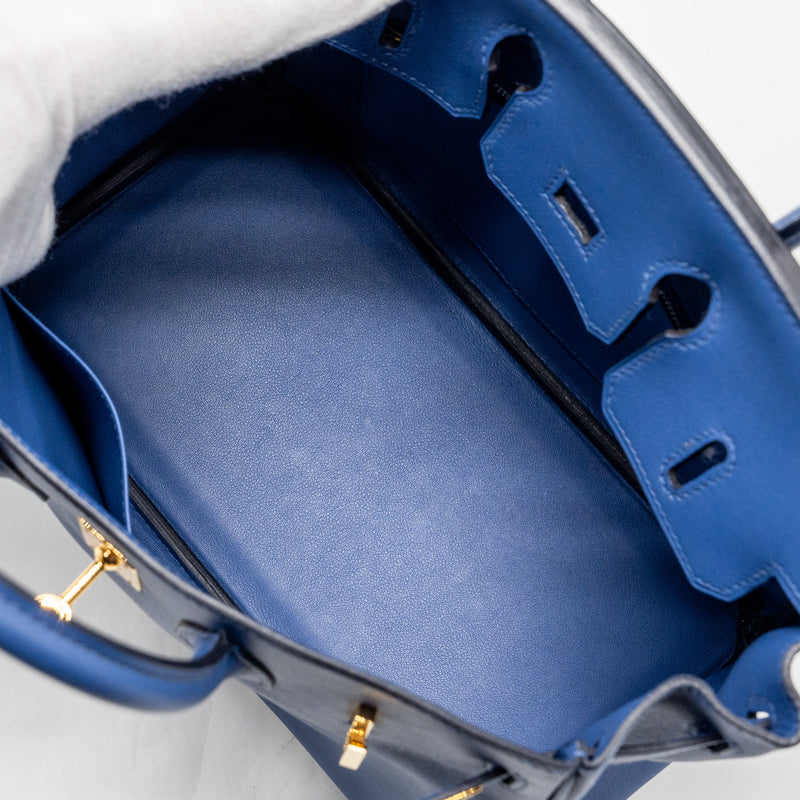 Hermes Birkin 25 Swift Blue Brighton GHW stamp C